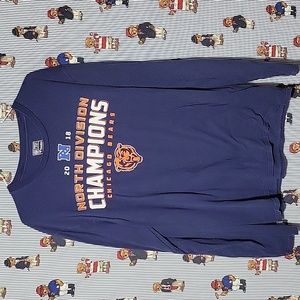Chicago Bears 2018 North Division Champions Longsleeve Shirt Player Lineup Med